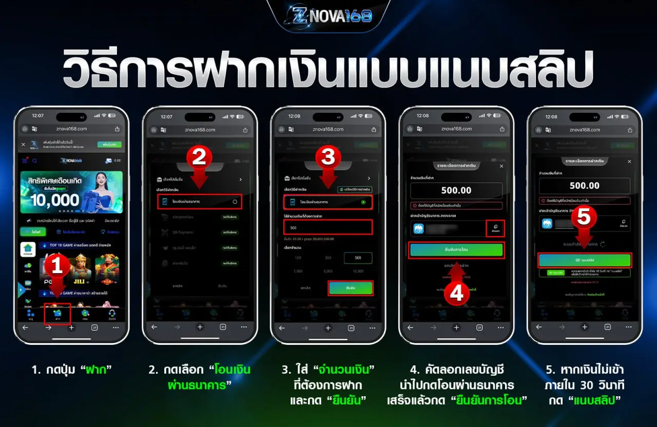 วิธีการฝากเงิน